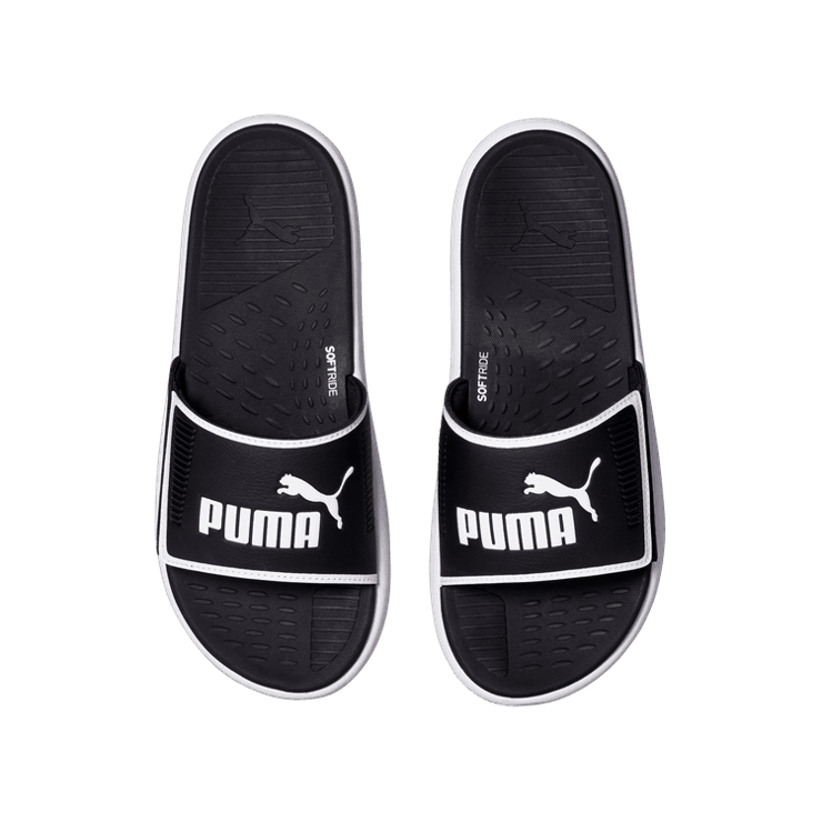 Puma Softride Slide 'White Black' Angle 2