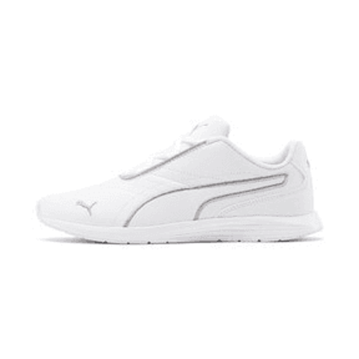 PUMA Ella Lace Up in White/Silver Angle 0