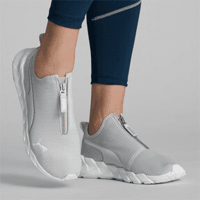 PUMA Weave Zip Training in Grey/Violet/Silver Angle 0