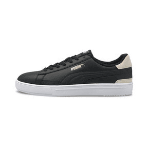 PUMA Serve Pro Sneakers in Black/White/Team Gold Angle 0