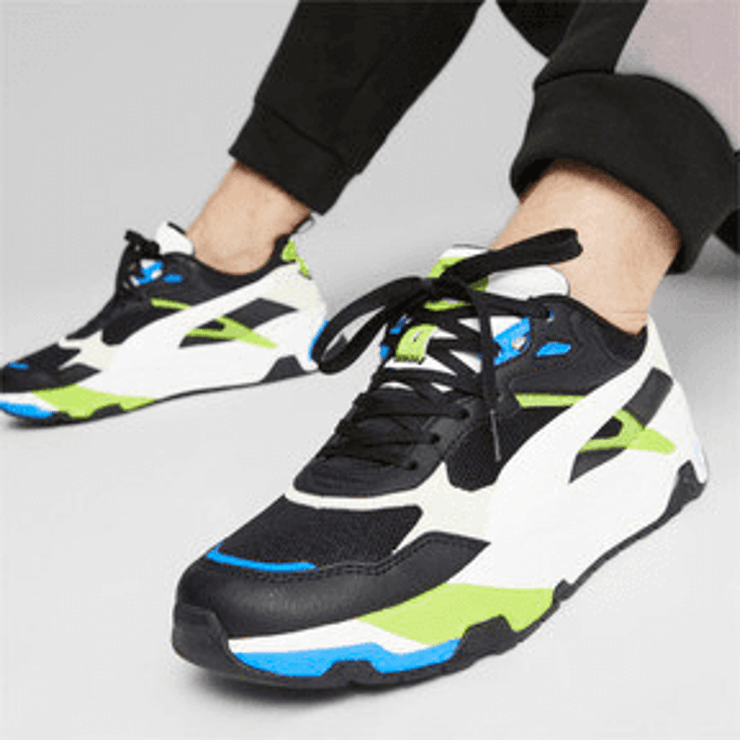 PUMA Trinity Sneakers in Black/White/Lime Smash Angle 0