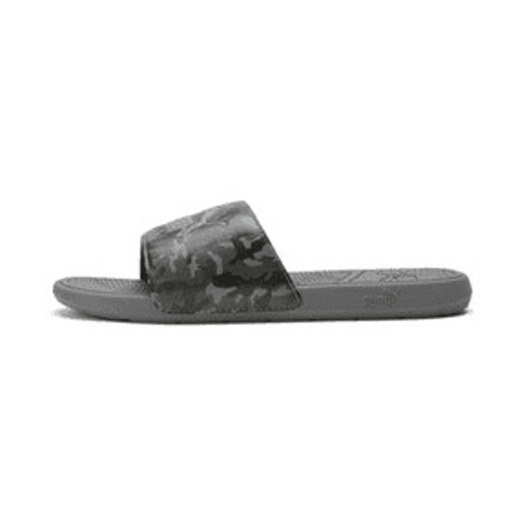 PUMA Cool Cat 2.0 Camo Slides in Grey Angle 0