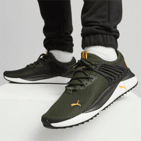 PUMA Pacer Future Sneakers in Myrtle/Black/Orange Glo Angle 0