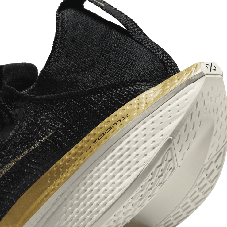 Nike Air Zoom Alphafly Next% 2 Black Metallic Gold Grain (Women's) Angle 6