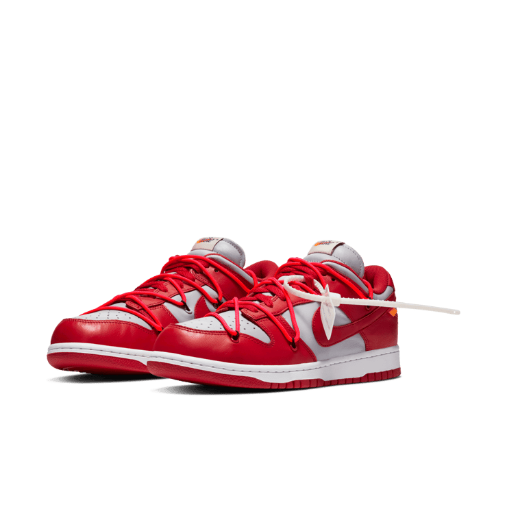Nike Dunk Low Off-White University Red Angle 2