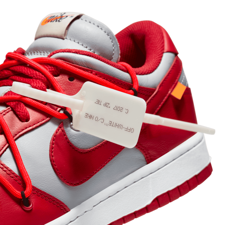 Nike Dunk Low Off-White University Red Angle 4