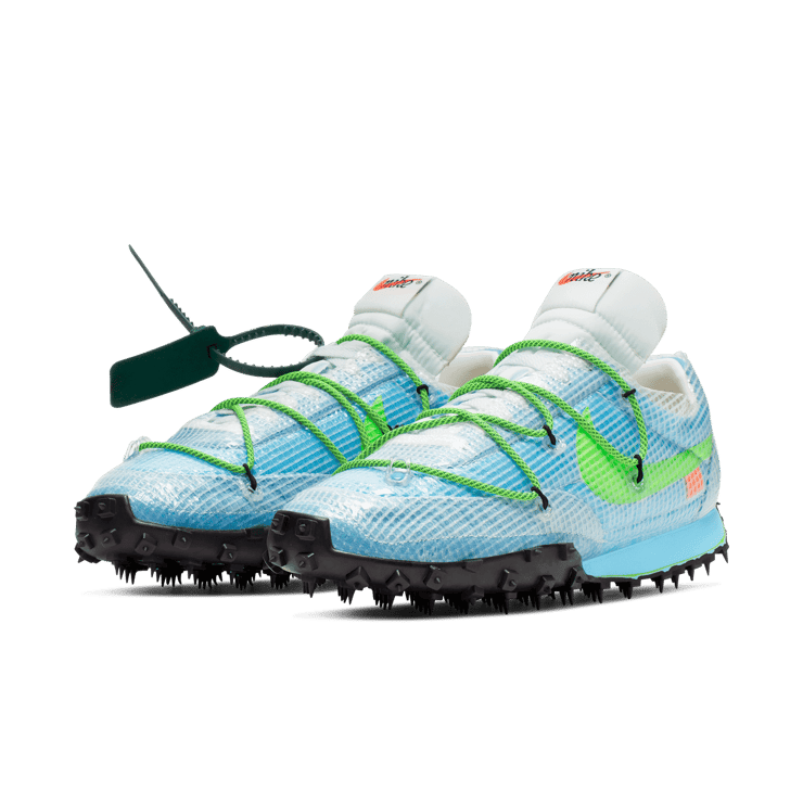 Nike Waffle Racer Off-White Vivid Sky (W) Angle 2