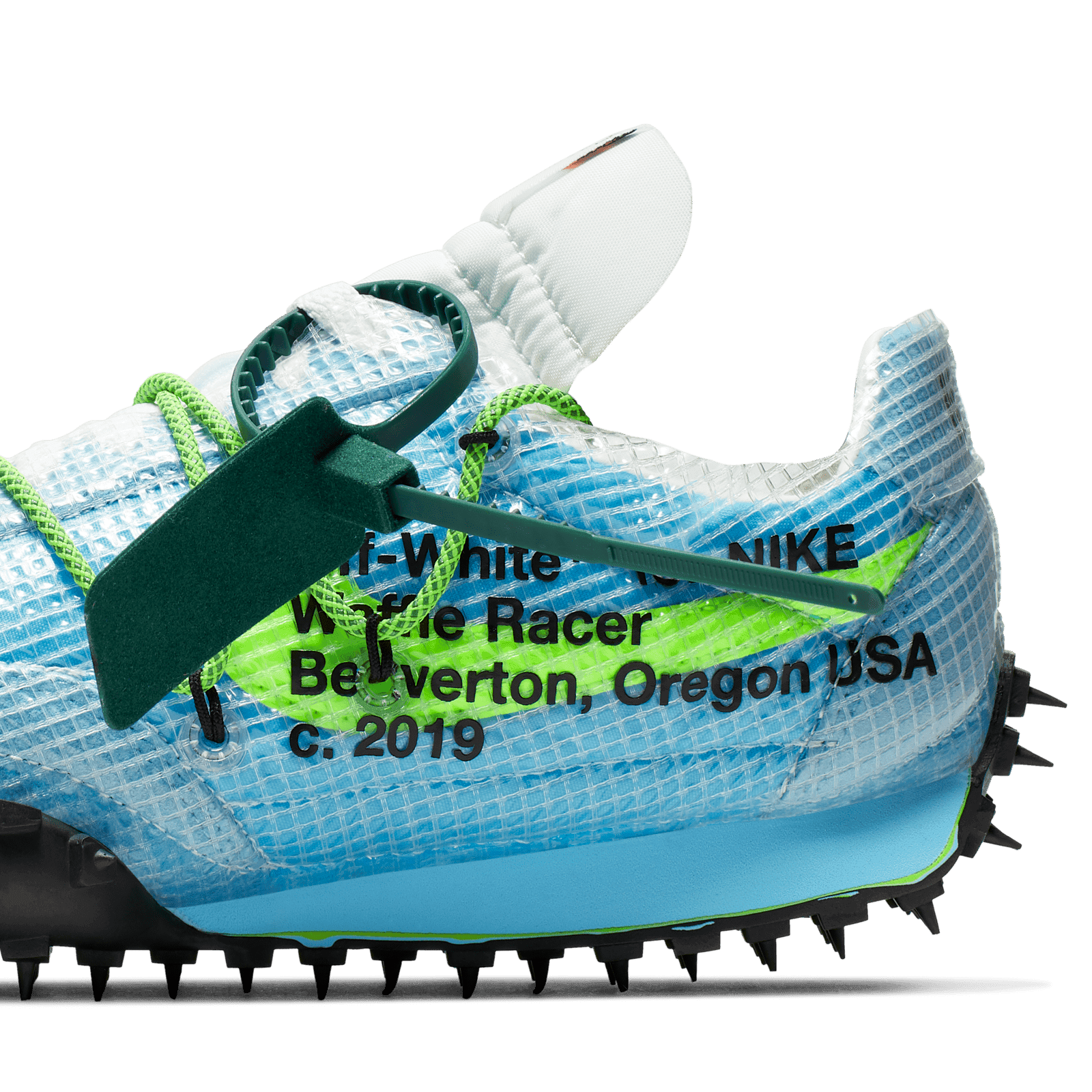 nike off white waffle racer vivid sky