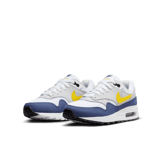 Nike Air Max 1 White Yellow Blue (GS) Angle 2