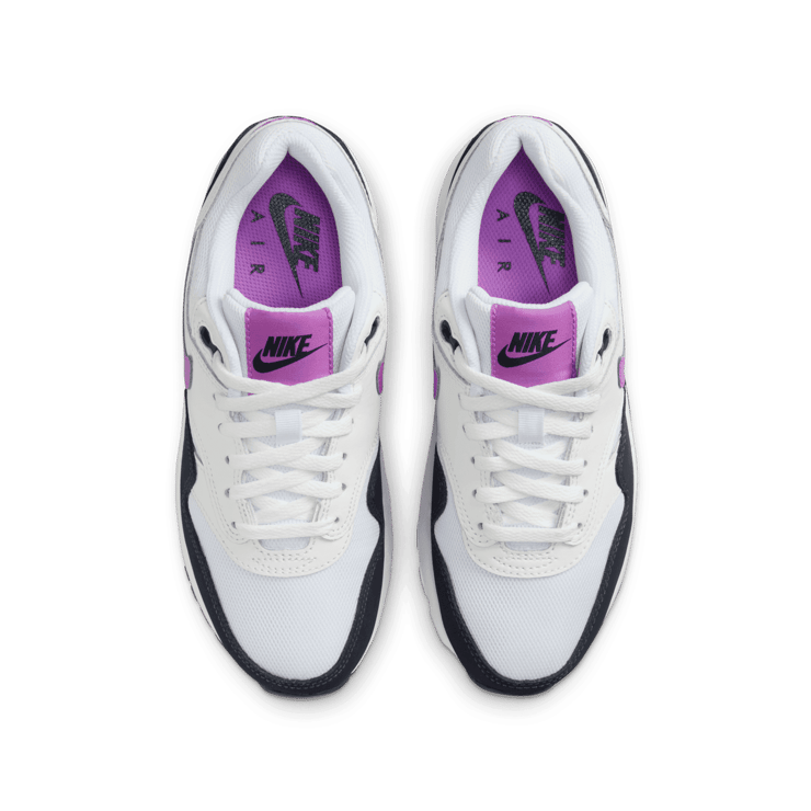 Nike Air Max 1 White Fuchsia Dream (GS) Angle 1