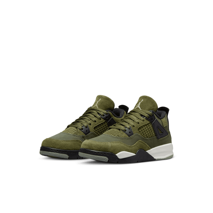 Air Jordan 4 Retro SE Craft Olive (PS) Angle 2