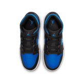 Air Jordan 1 Mid Black Royal Blue (GS) Angle 1