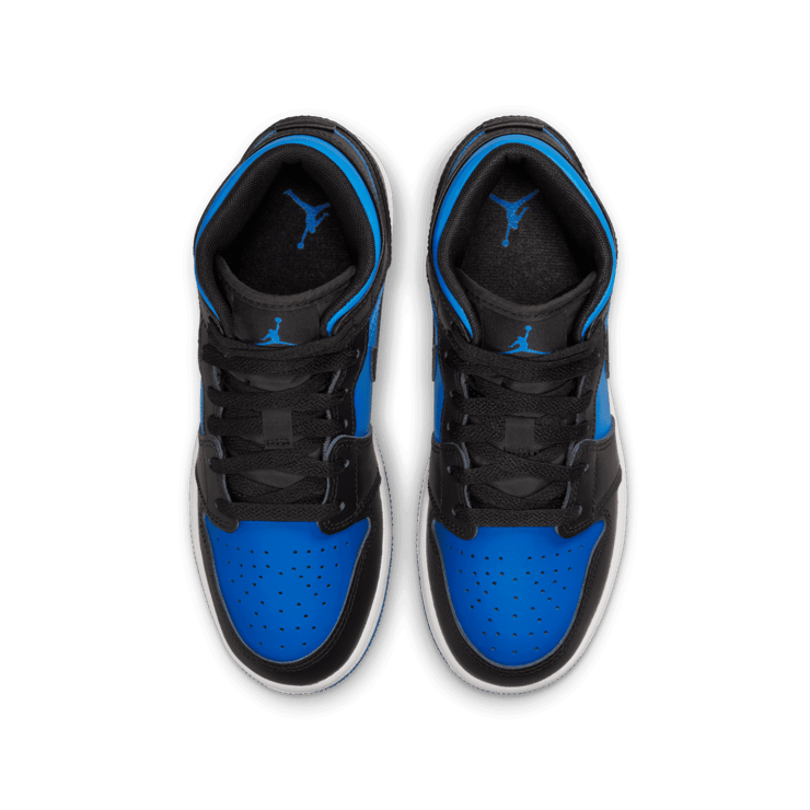 Air Jordan 1 Mid Black Royal Blue (GS) Angle 1