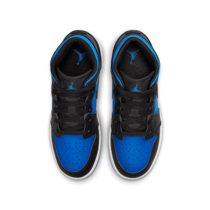 Air Jordan 1 Mid Black Royal Blue (GS) Angle 1