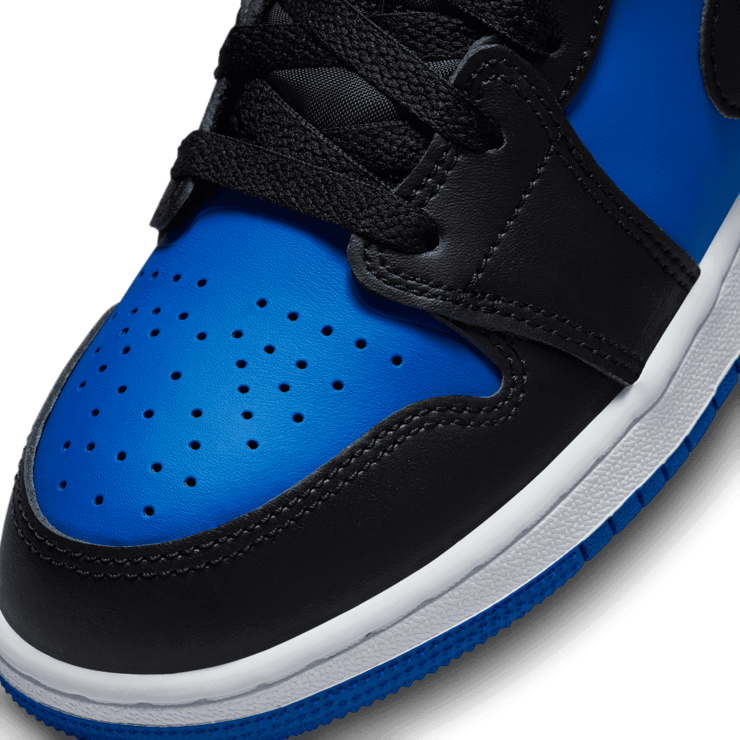 Air Jordan 1 Mid Black Royal Blue (GS) Angle 4