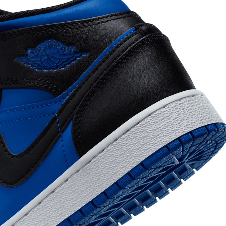 Air Jordan 1 Mid Black Royal Blue (GS) Angle 5