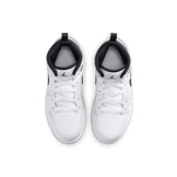 Air Jordan 1 Mid White Black (PS) Angle 1