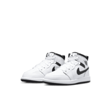 Air Jordan 1 Mid White Black (PS) Angle 2
