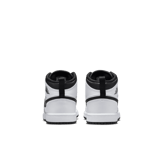 Air Jordan 1 Mid White Black (PS) Angle 3
