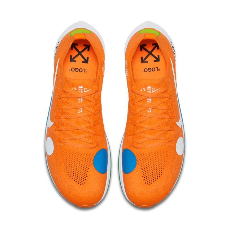 Nike Zoom Fly Mercurial Off-White Total Orange Angle 1