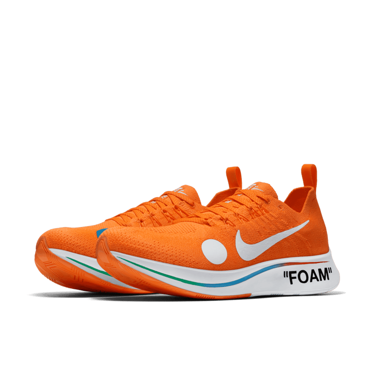 Nike Zoom Fly Mercurial Off-White Total Orange Angle 2