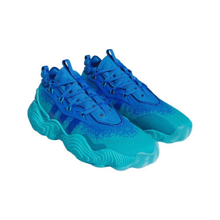 adidas Trae Young 3 Lucid Cyan True Blue Angle 2