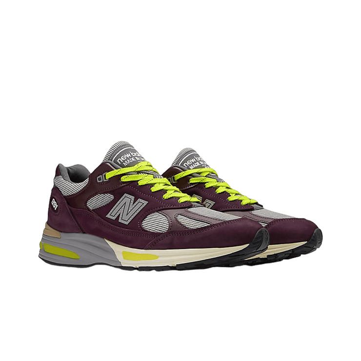 New Balance 991v2 Patta Made in UK Pickled Beet Angle 2