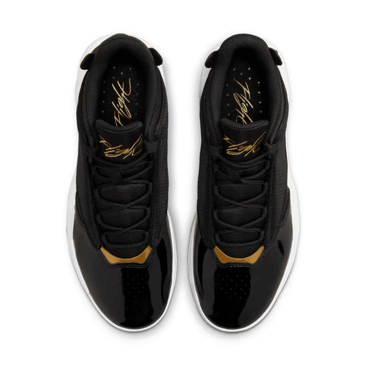 Jordan Max Aura 4 'Black Metallic Gold' Angle 1