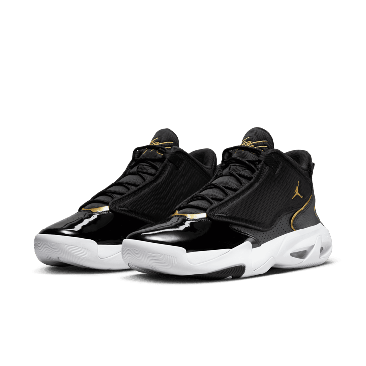 Jordan Max Aura 4 'Black Metallic Gold' Angle 2