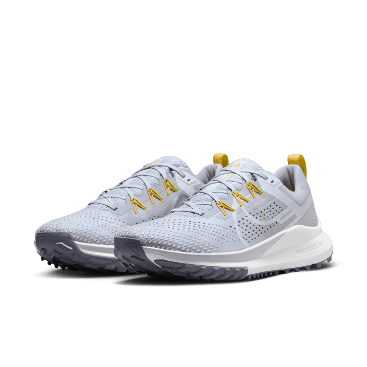 Nike React Pegasus Trail 4 'Wolf Grey Saturn Gold' Angle 2