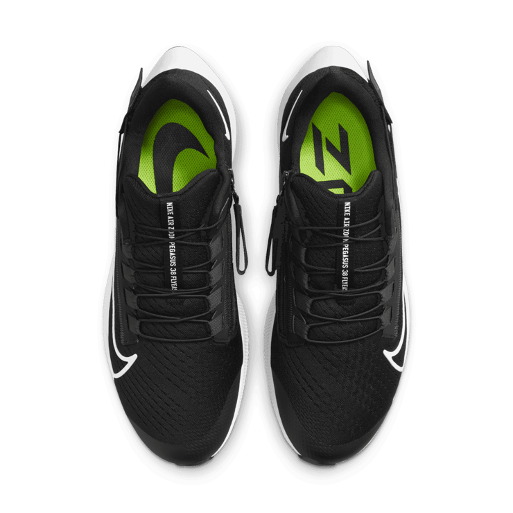 Nike Air Zoom Pegasus 38 FlyEase 'Black White' Angle 1