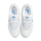 Nike Air Max 90 'White Metallic Blue' (W) Angle 2