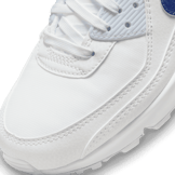 Nike Air Max 90 'White Metallic Blue' (W) Angle 5