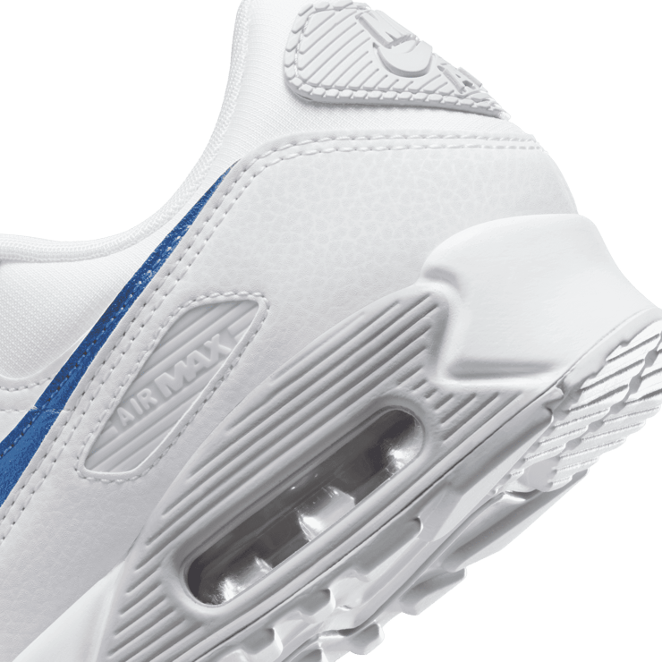 Nike Air Max 90 'White Metallic Blue' (W) Angle 6