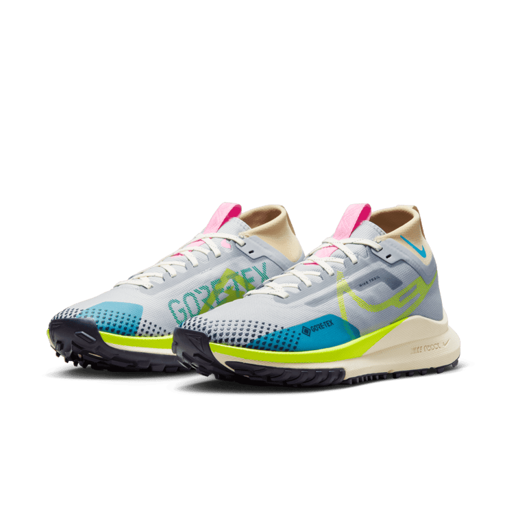 Nike React Pegasus Trail 4 GORE-TEX 'Wolf Grey Volt' (W) Angle 2