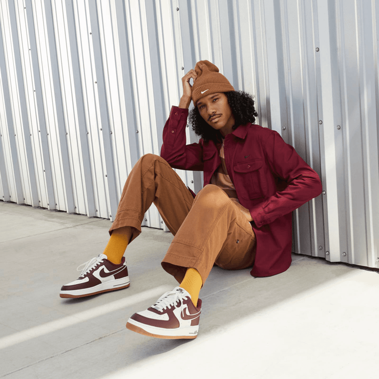 Nike Air Force 1 '07 LV8 'College Pack - Night Maroon' Angle 7