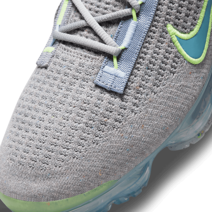 Nike Air VaporMax 2021 Flyknit 'Grey Light Liquid Lime' Angle 4