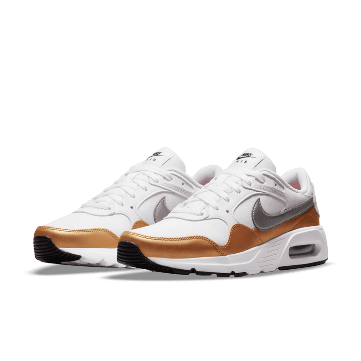 Nike Air Max SC 'White Metallic Gold' (W) Angle 3