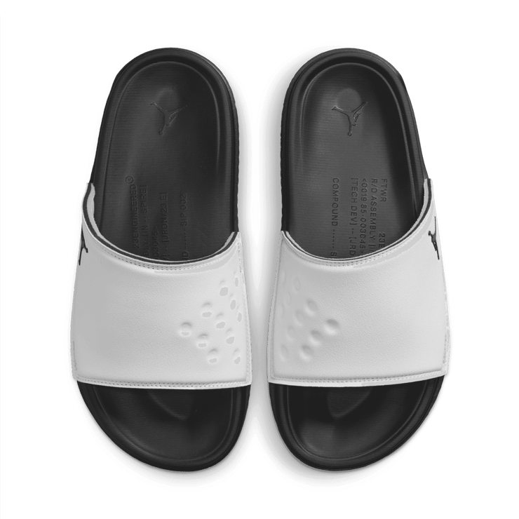 Jordan Play Slide 'White Black' Angle 1