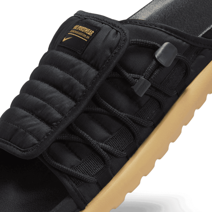 Nike Asuna 2 Slide 'Black Sanded Gold' Angle 3