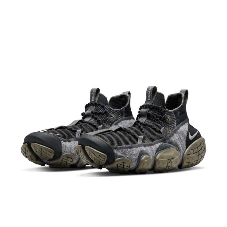 Nike ISPA Link Black Medium Olive Angle 2