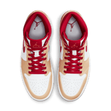 Jordan 1 Mid Beige White Red Angle 1