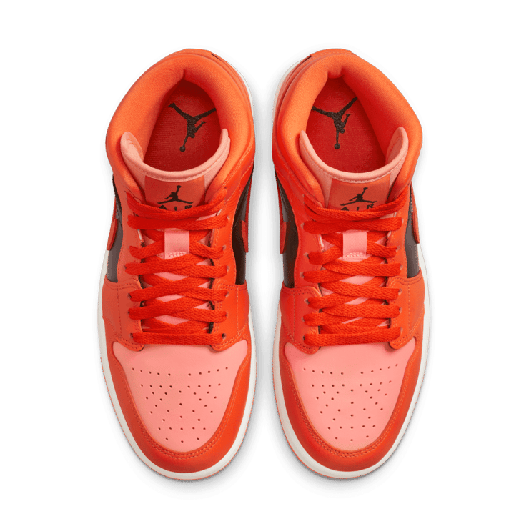 Jordan 1 Mid Orange Black (W) Angle 1