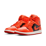 Jordan 1 Mid Orange Black (W) Angle 2