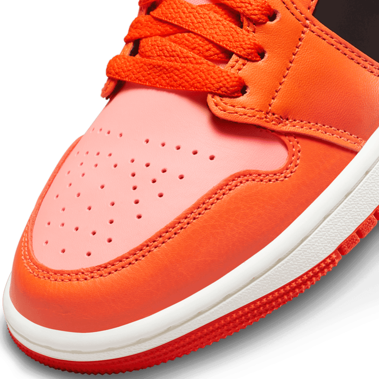 Jordan 1 Mid Orange Black (W) Angle 4