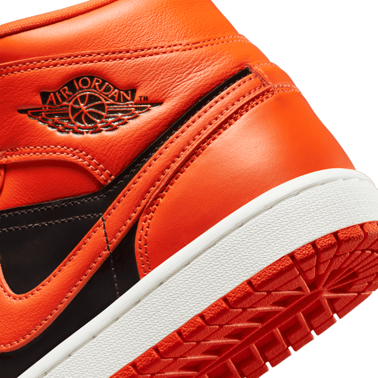 Jordan 1 Mid Orange Black (W) Angle 5