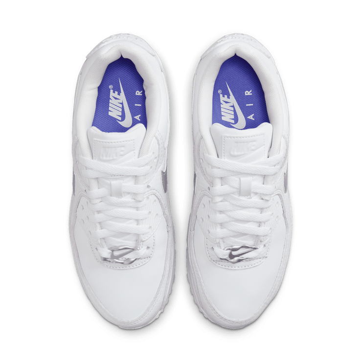 Nike Air Max 90 Liquid Metal White (W) Angle 2