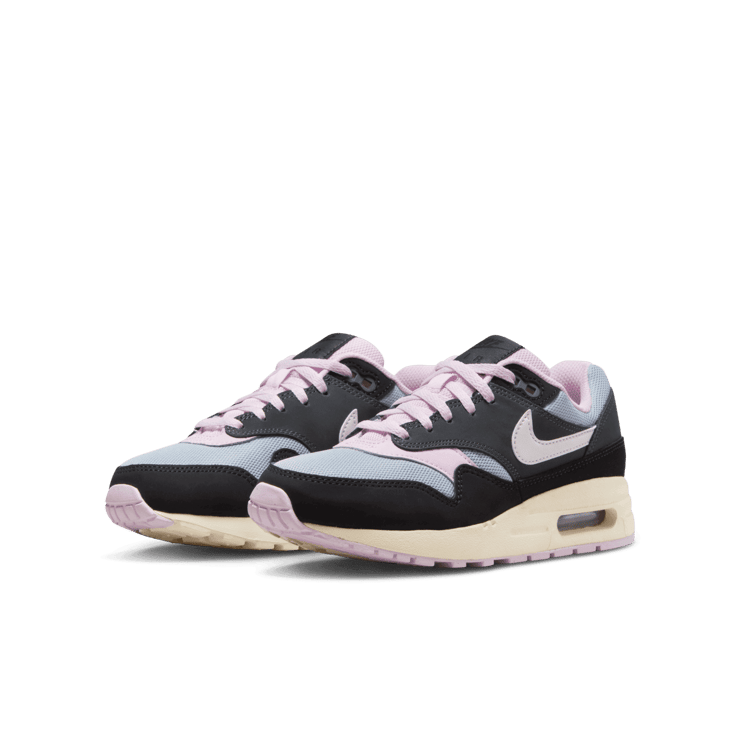 Nike Air Max 1 Black Anthracite Pink Foam (GS) Angle 2