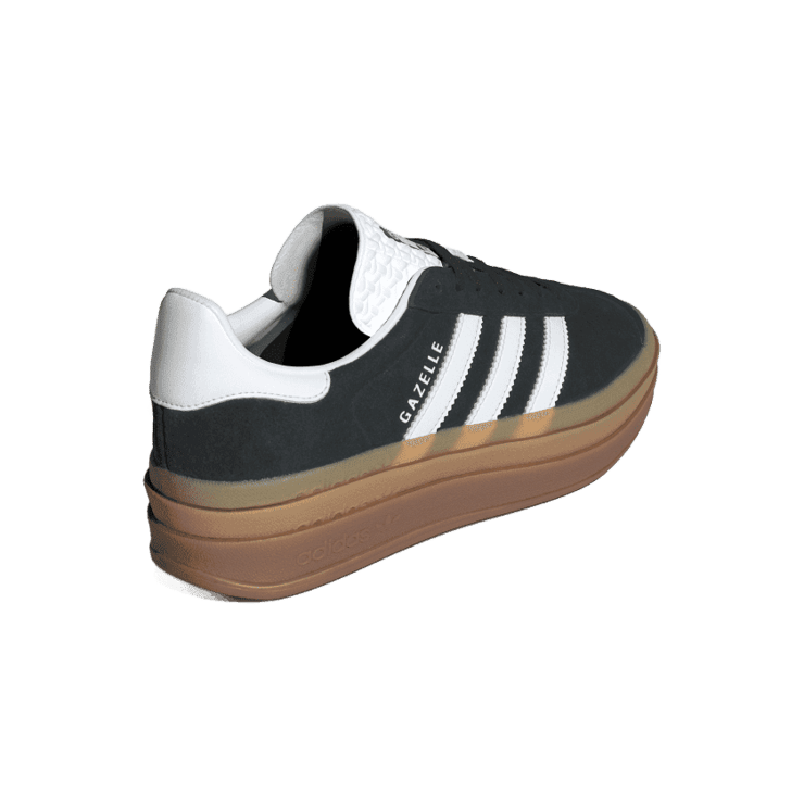 adidas Gazelle Bold Black White Gum (W) Angle 3