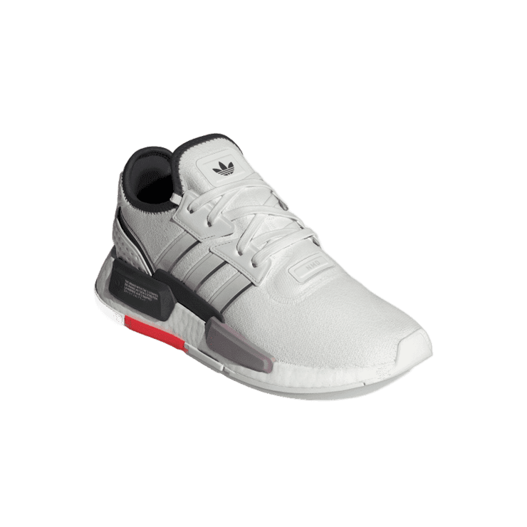 adidas NMD G_1 Crystal White Solar Red Angle 2